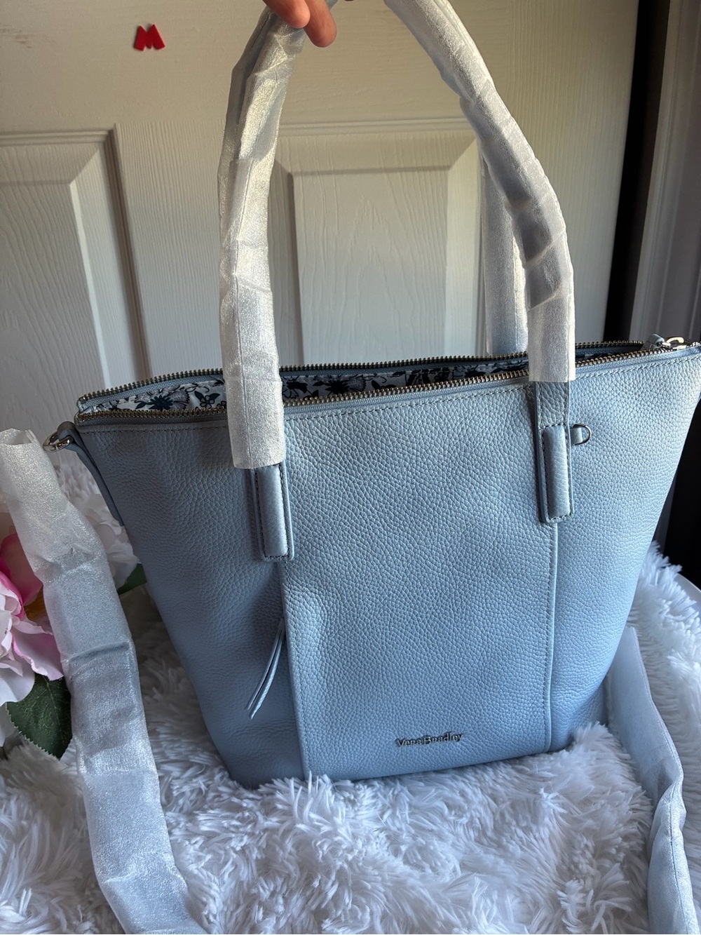 NWT Vera Bradley small Charlie leather shoulder bag